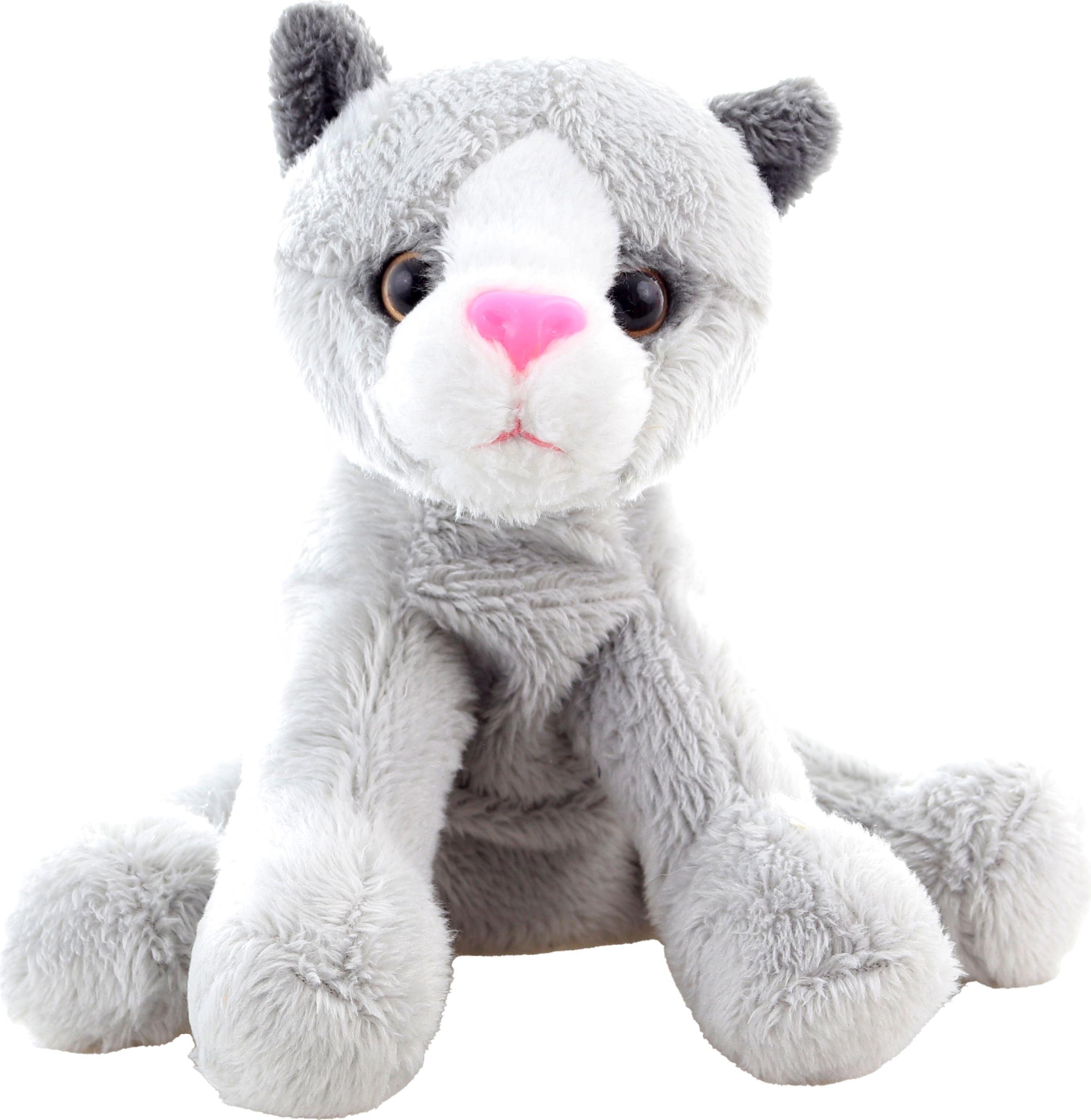 Wiky Plüschkatze grau 15 cm