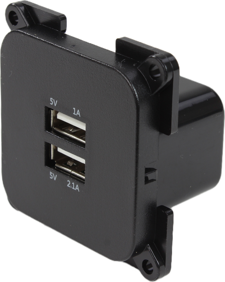 Prise Double USB 12/24V Pour Camping-car - C-Line 3.1A, Compatible Inprojal/CBE, Anthracite