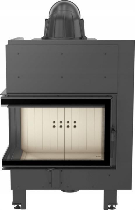 Oceľový krb KRATKI MBM ľavý 10 kW Ø 200 samozatváracie dvierka