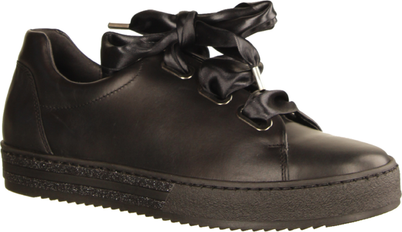Damen Sneaker Gabor Comfort 96505-57, Schwarz, Leder, NEU - Damenschuhe Sneaker, Schwarz, leder (foulardcalf)
