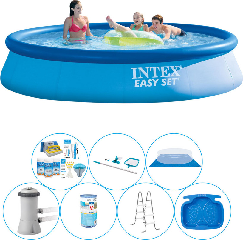 Bazénový set všetko v 1 - 8-členný - Intex Easy Set Rund 396x84 cm