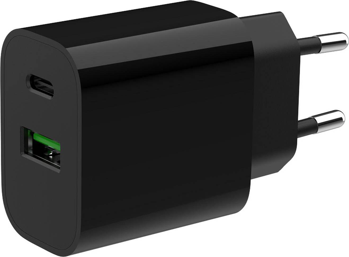 Gembird USB-Ladegerät 2-Port 20W C + A, Schwarz TA-UC-PDQC20-01-BK