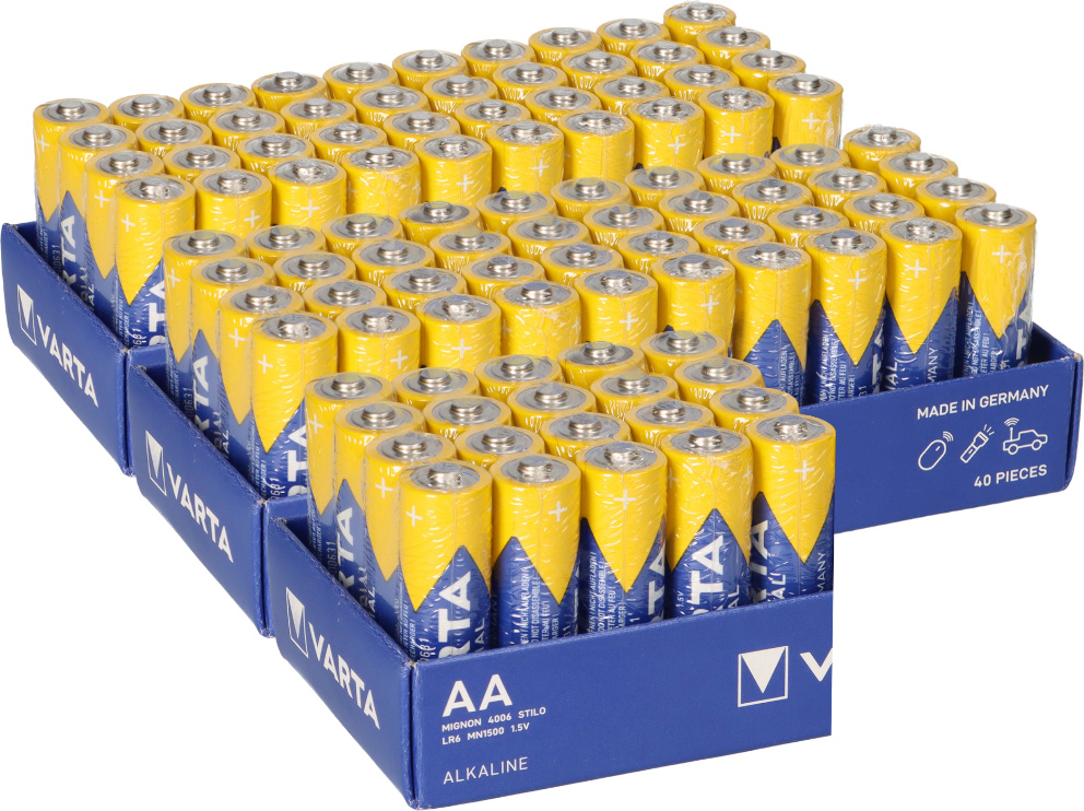 VARTA Industrial 4006 – 100x AA/Mignon (LR6) Alkaline 1,5 V – 2950 mAh 1232