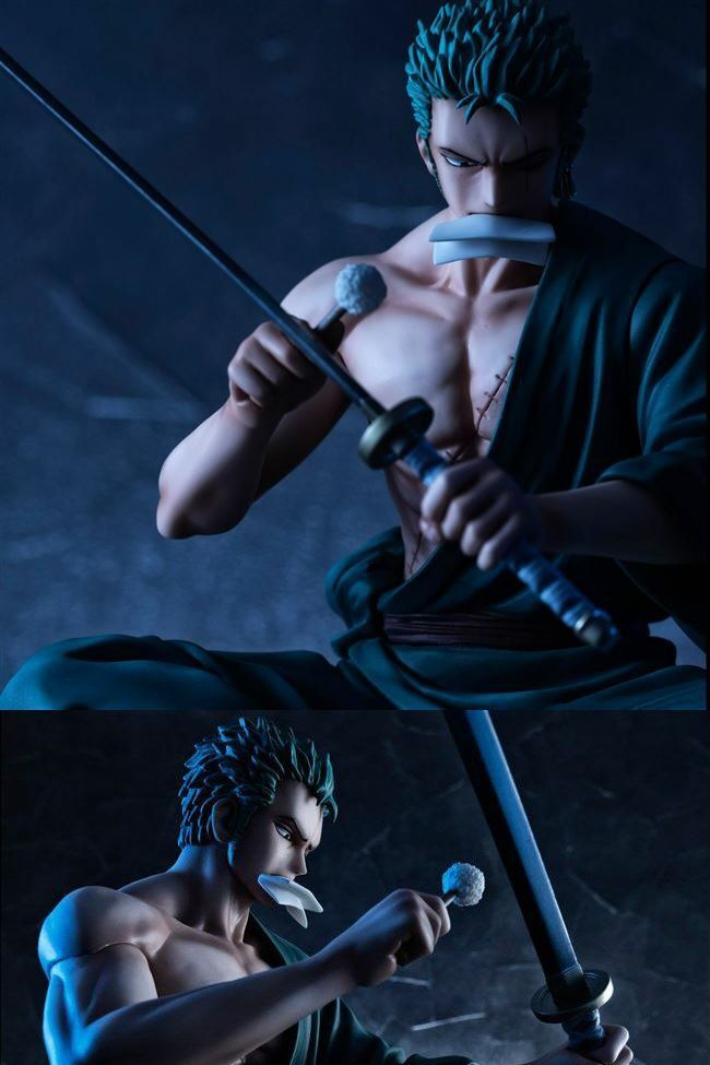 Exlene 13 cm Anime One Piece ZORO Statue Action Figur Roronoa Zoro PVC Figur Sammlerstück Modell Spielzeug