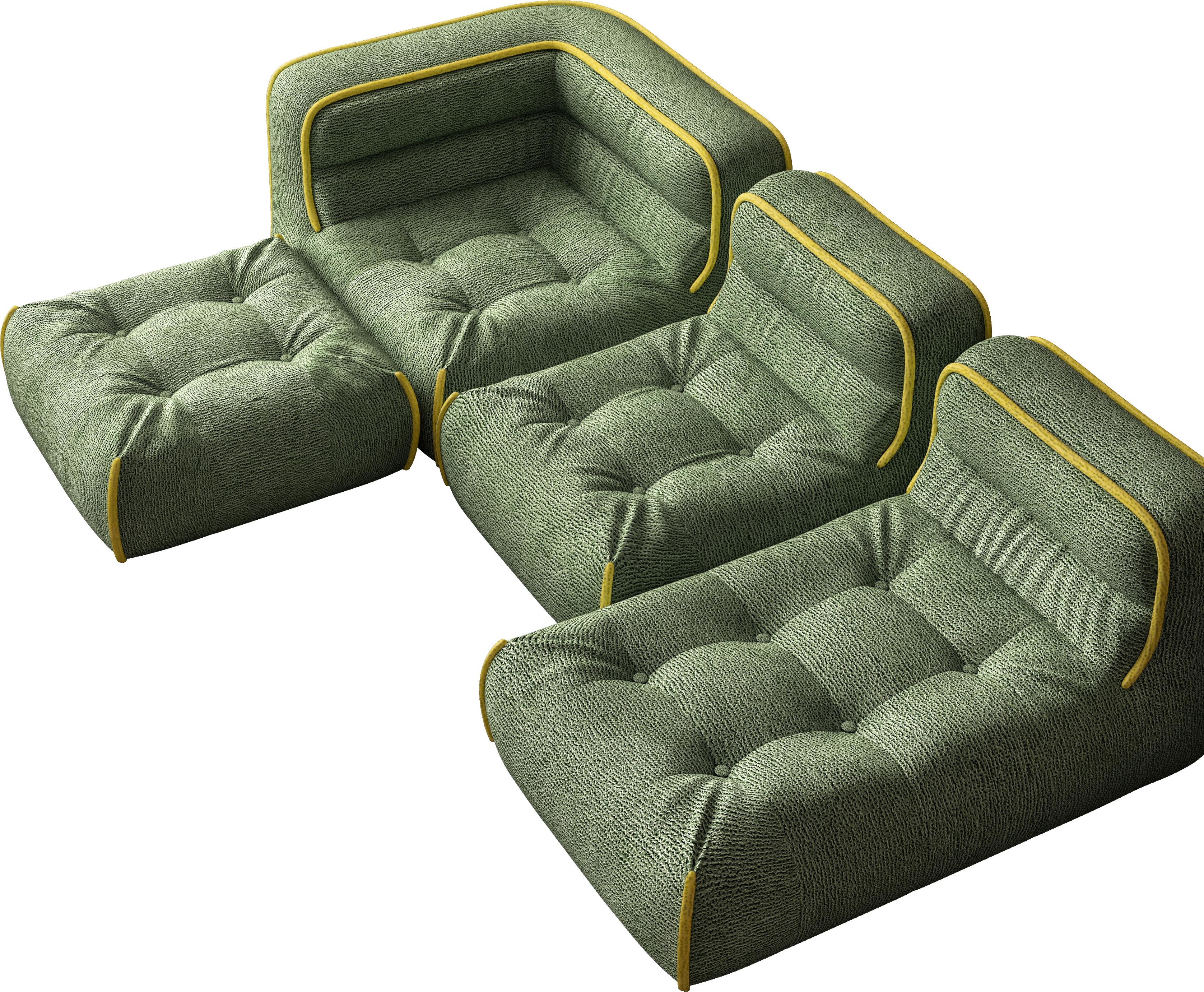 PillowPalette Modulares Sofa in Gr¹n