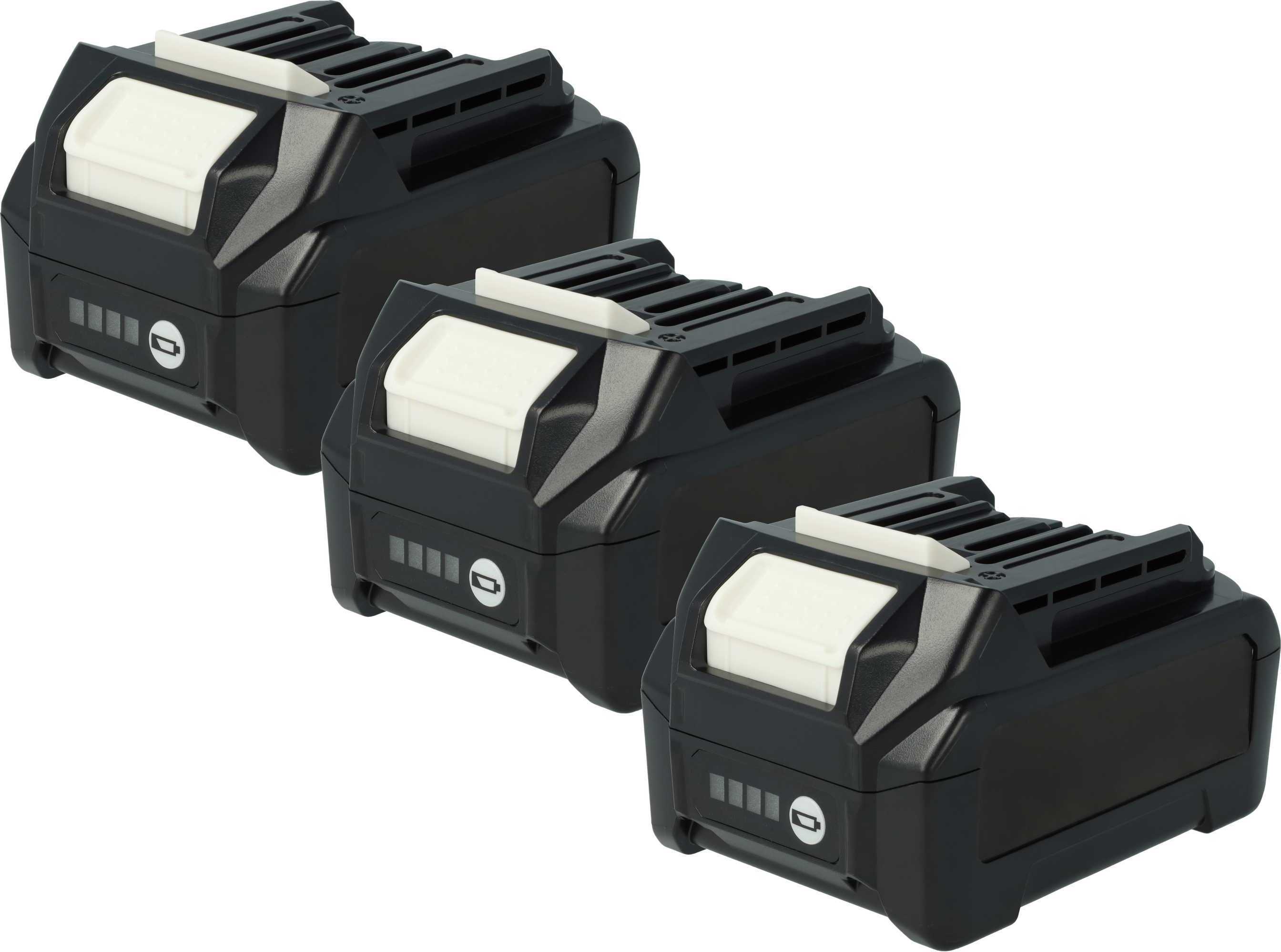 vhbw 3x Akku kompatibel mit Makita DEAML007G, DEBML005G, DEAML009G, DEBML009G, DEAML006G, DEBML006G, DEAML005G Werkzeug (2500 mAh, Li-Ion, 40 V) 181275843-3