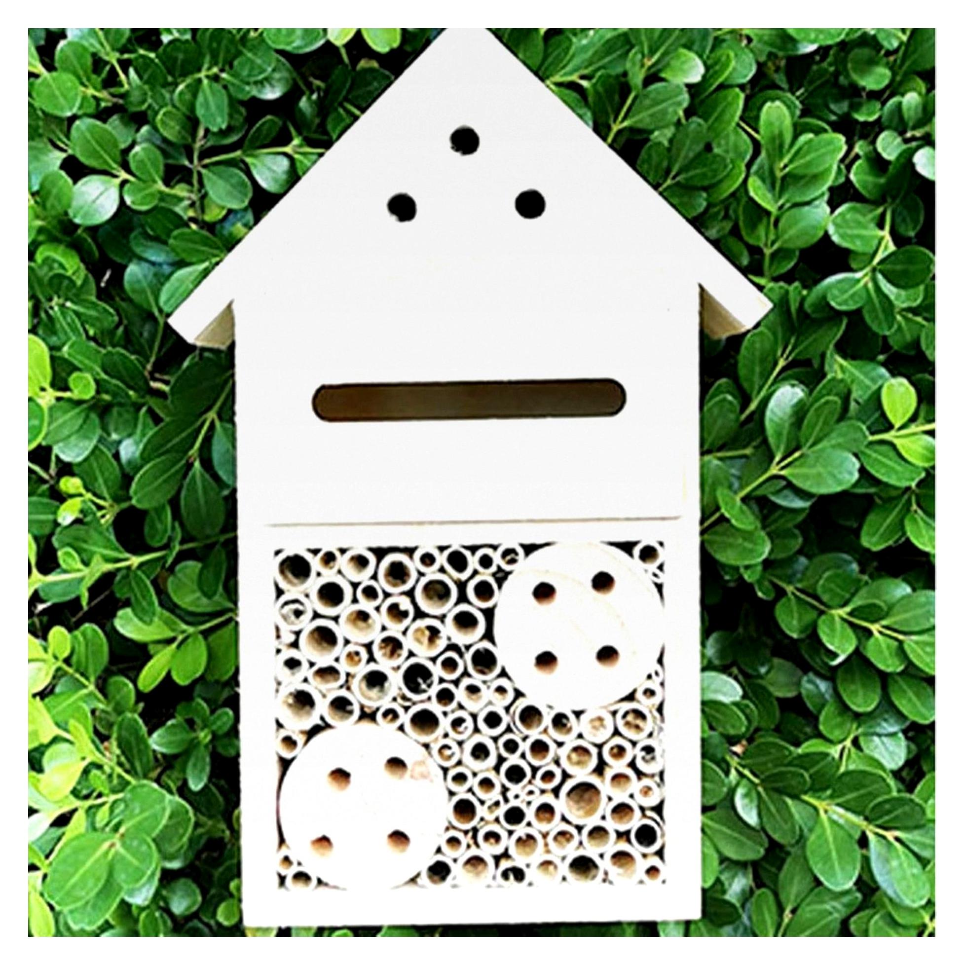 Markenlos Bienenhäuser für den Garten, Maurerbienenhaus, Naturholz-Maurerbienenkasten und Schmetterlingshotel - Robuste Gartendekoration, langlebiger Bienenstock für Marienkäfer und bestäubende Insekten