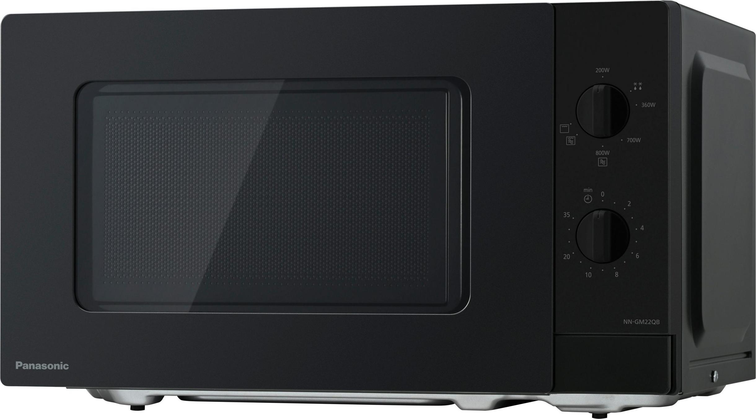 Panasonic NN-GM22QBEPG, Arbeitsplatte, Kombi-Mikrowelle, 20 l, 800 W, Drehregler, Schwarz