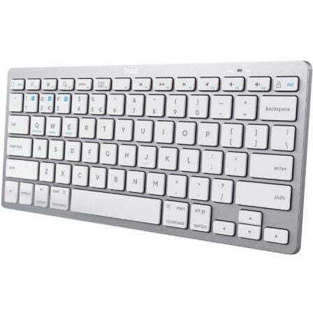 Tastatur Trust Silber Weiß Qwerty Spanisch 24654