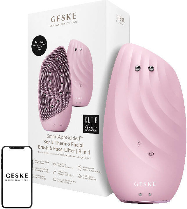 Geske 8W1 Sonic Thermal & Lifting Gesichtsbürste mit Applikation (Pink) 386658