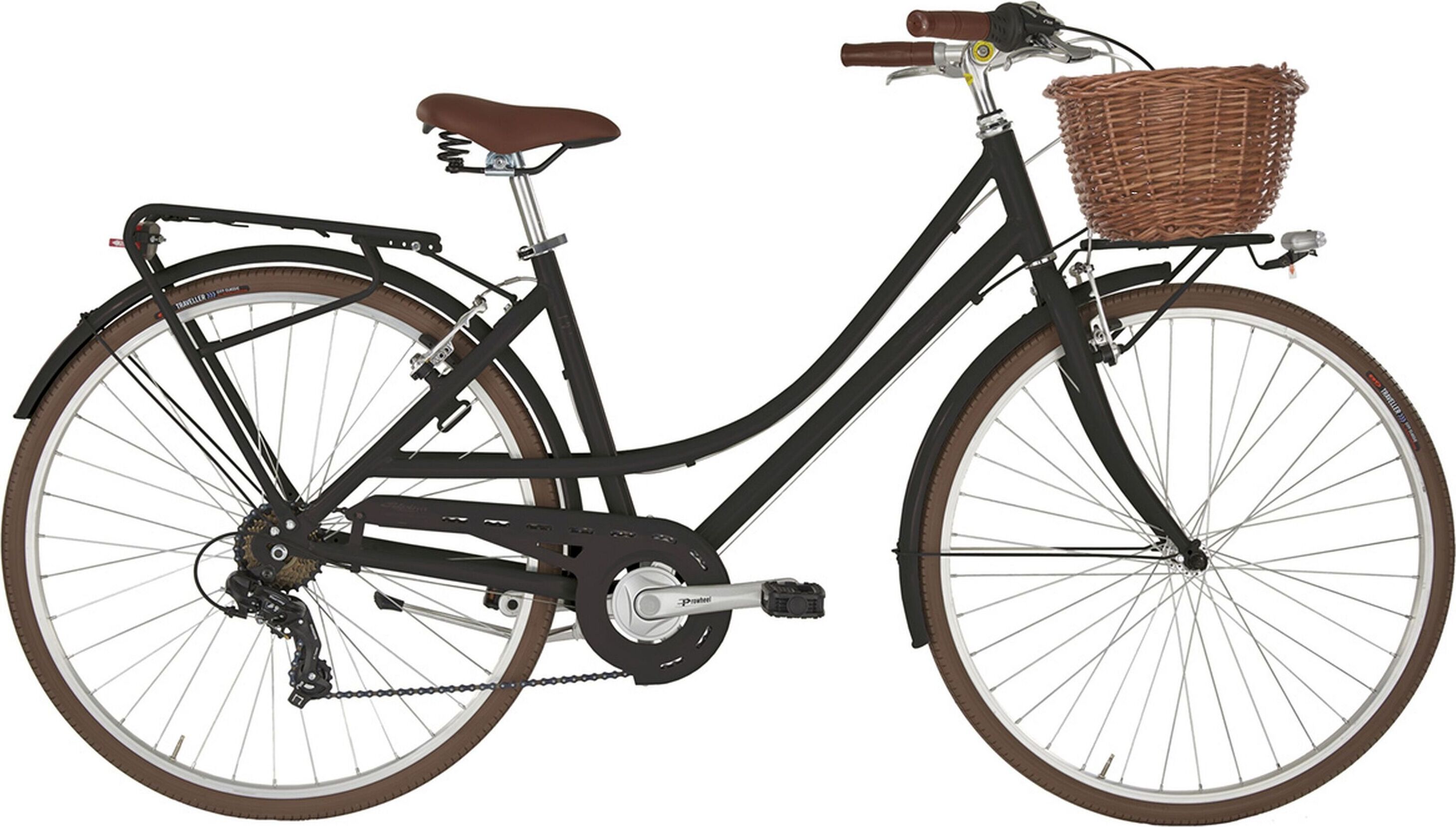 ALPINA Sports ANITAbyAlpina Cityfahrrad 28 Zoll FREETIME Lady, schwarz Freetime nero + basket