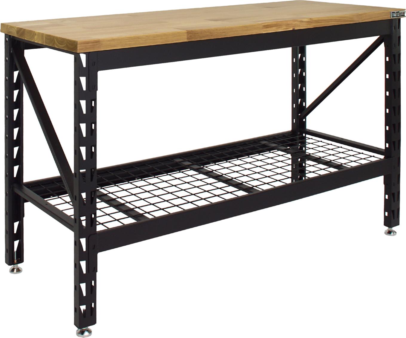 Werkbank höhenverstellbar 500 Kg 153x62x99 cm Hartholzplatte Werktisch Arbeitstisch Werkstatttisch