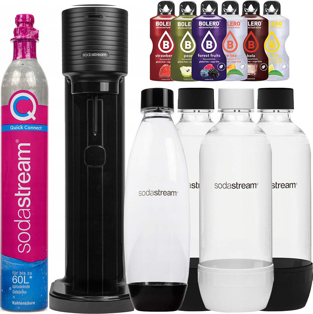 Sodastream GAIA Water Sparkler Black Quick Connect 4 fľaše Bolero Set