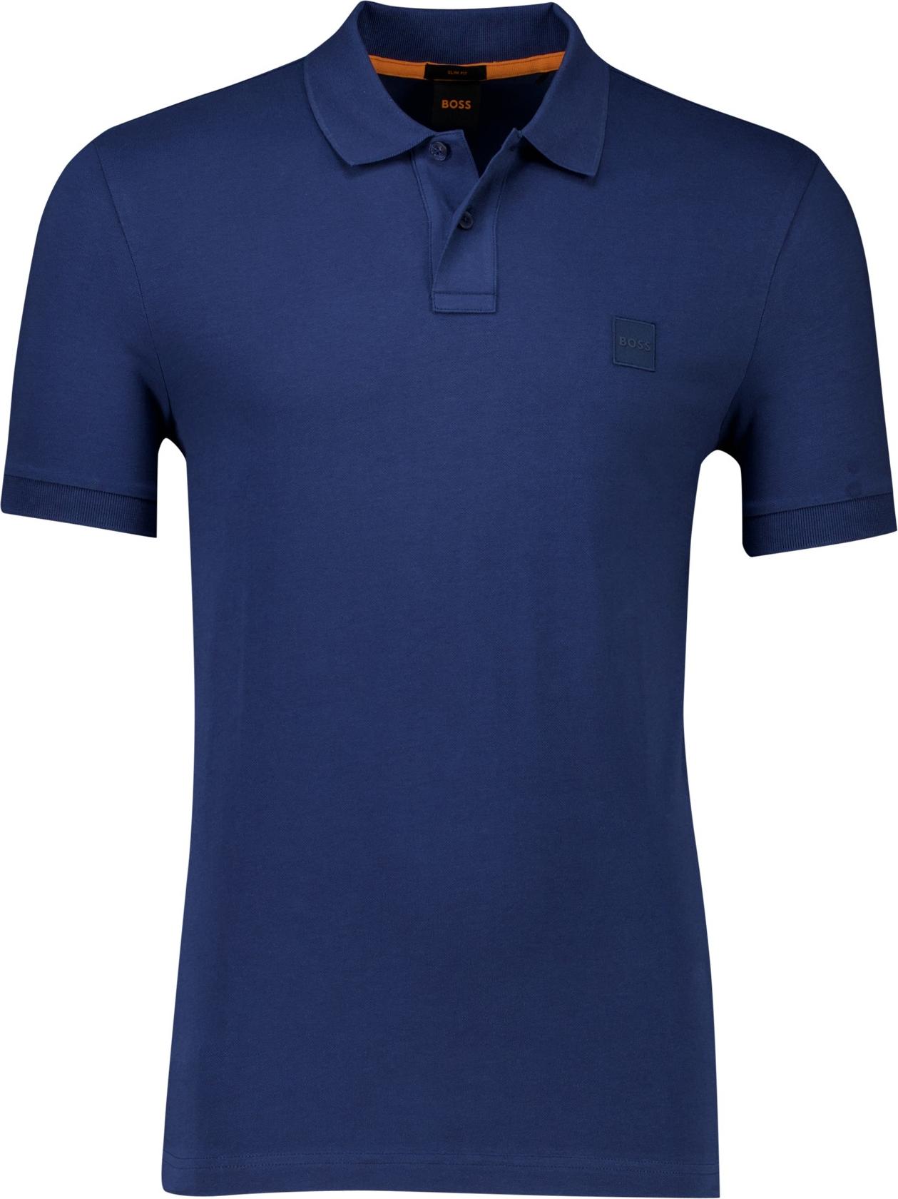 Hugo Boss Orange Strickwaren KM Open Blau einfarbig 50507803-466