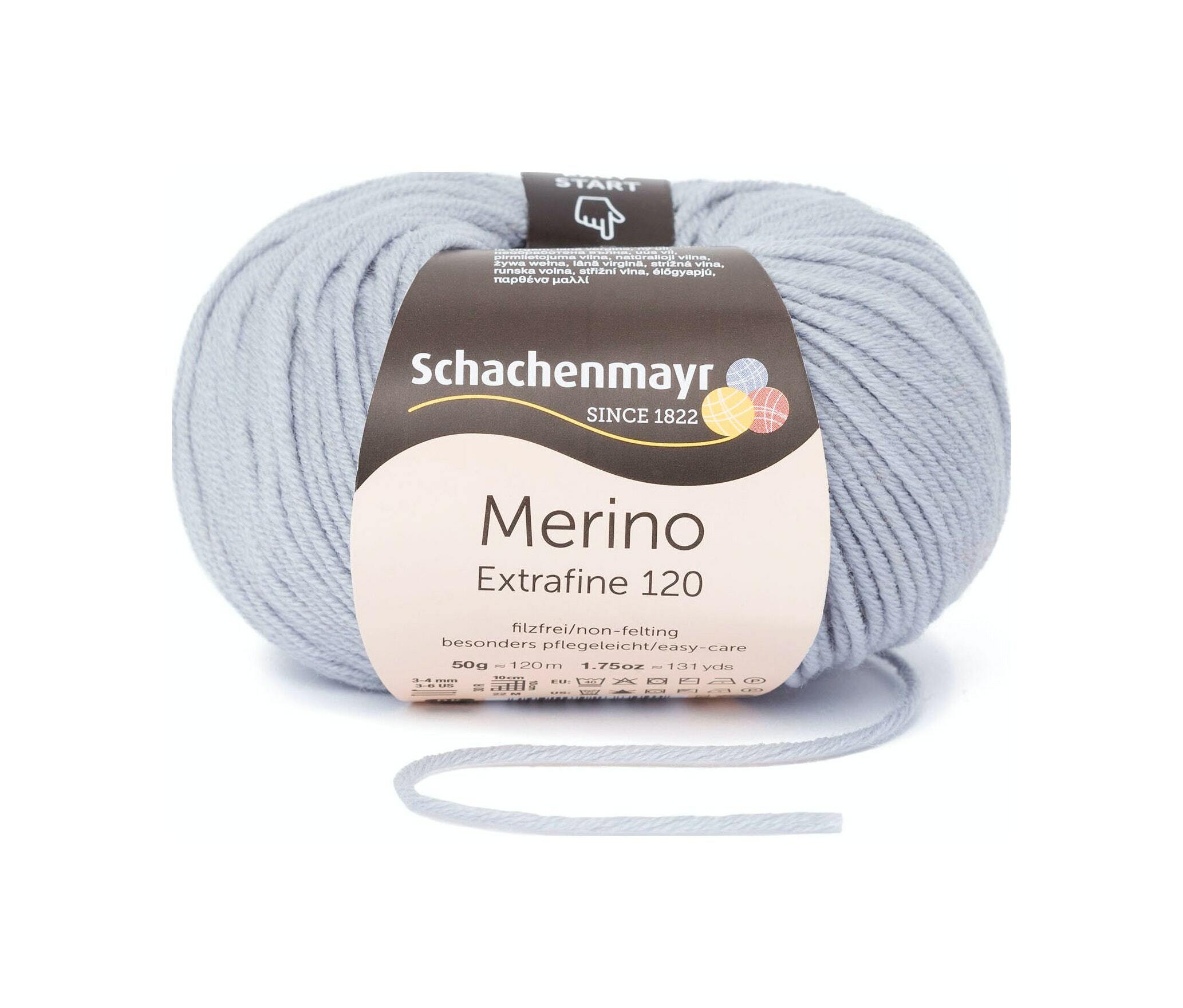 Schachenmayr Wool Merino Extrafine 120 50 g, black