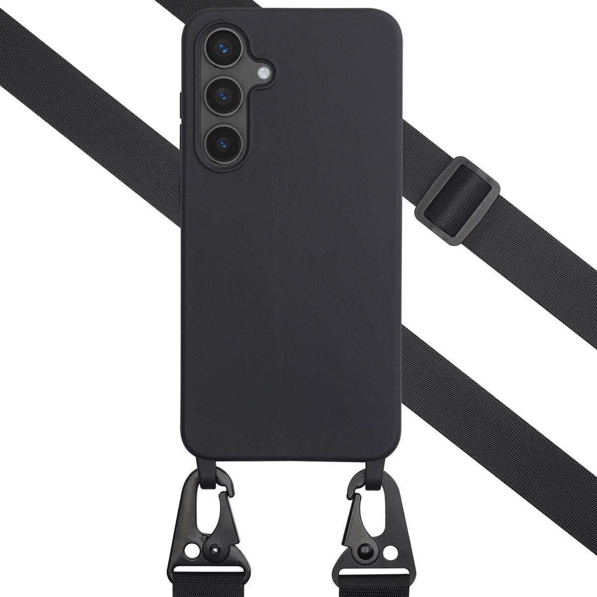 Rokmym Custodia per cellulare compatibile con iPhone 14 Pro 3 in 1, con cordino per chiavi, morbido in silicone, con cinturino elegante per appenderlo, custodia protettiva per iPhone 14 Pro