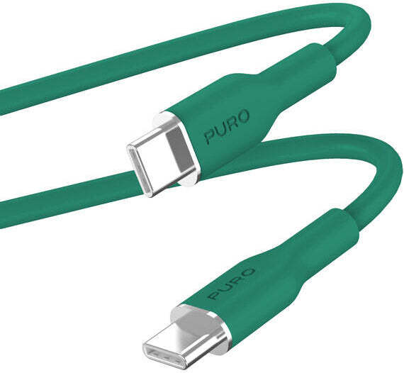 PURO ICON Soft Cable - kábel USB-C na USB-C 1,5 m (Jade)