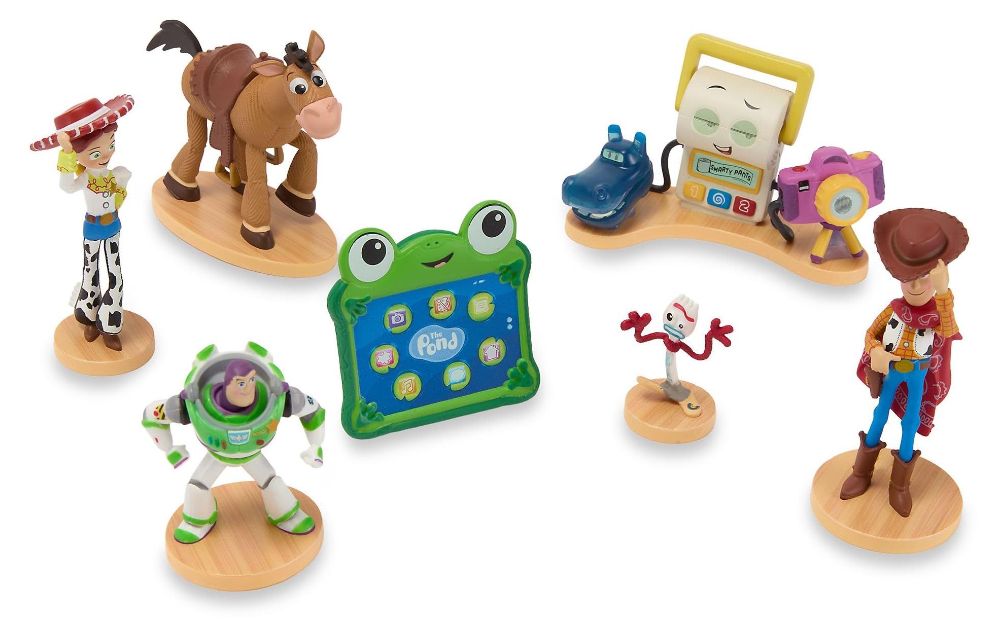 Disney Store Offizielles Toy Story 5 Figurenset – Woody Buzz Jessie Lily Pad Atlas Sammelfiguren 28 x 28 x 10 cm