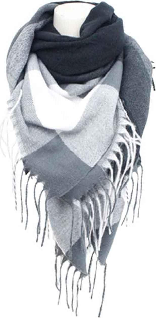 Antonio Damen Schal Viereckstuch Karo Cashmera