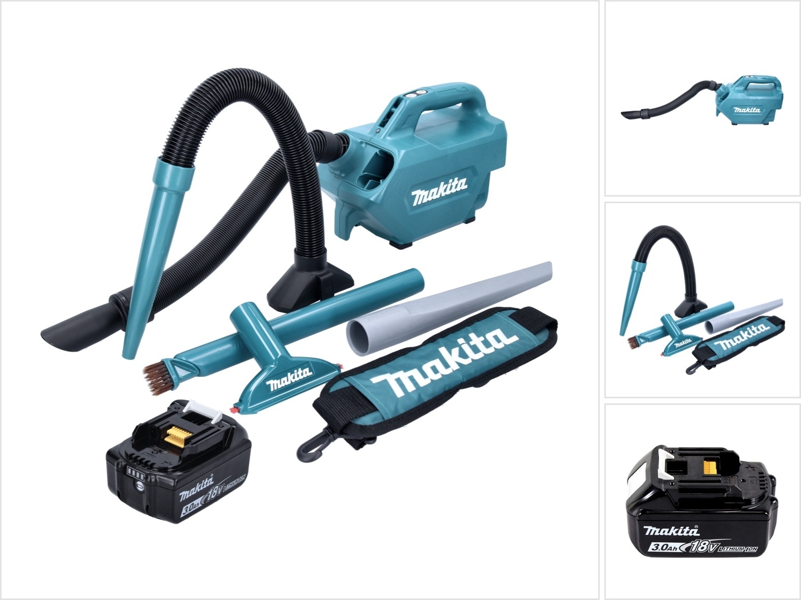 Akumulátorový vysávač Makita DCL 184 F1 18 V 54 mbar 0,5 l + 1x akumulátor 3,0 Ah - bez nabíjačky
