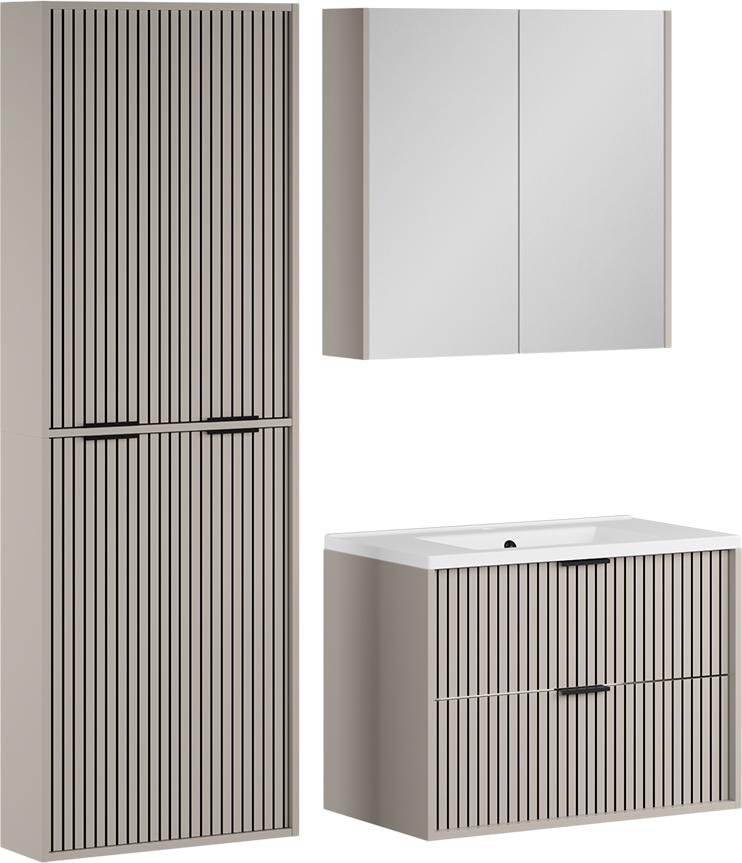 Vicco Badmöbel-Set Ruford, 4 Teile, Cashmere