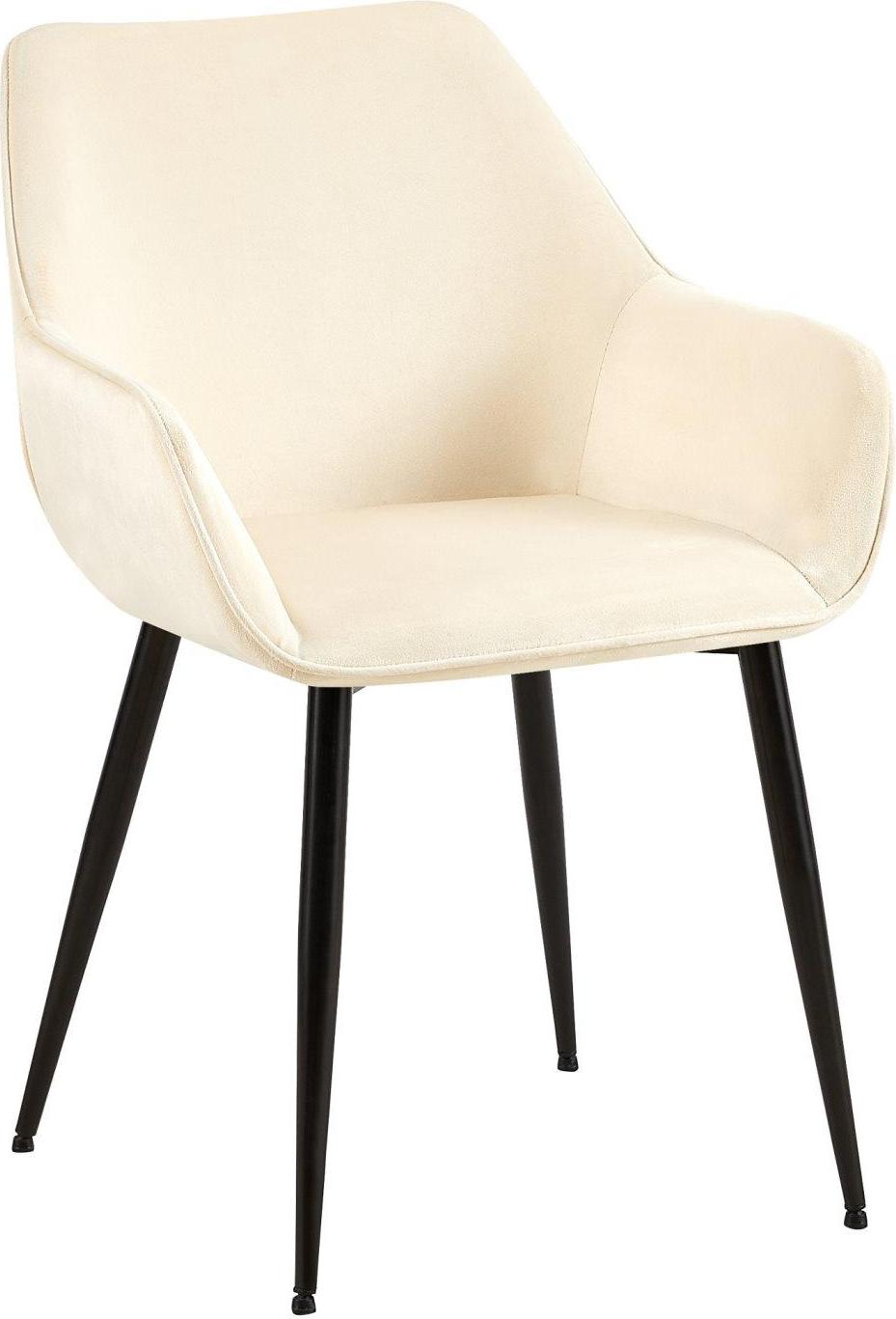 BellaFurn Esszimmerstuhl – bequemer Luxus – stabiles Metallgestell | Farbe: Creme | Material: Weich 322720