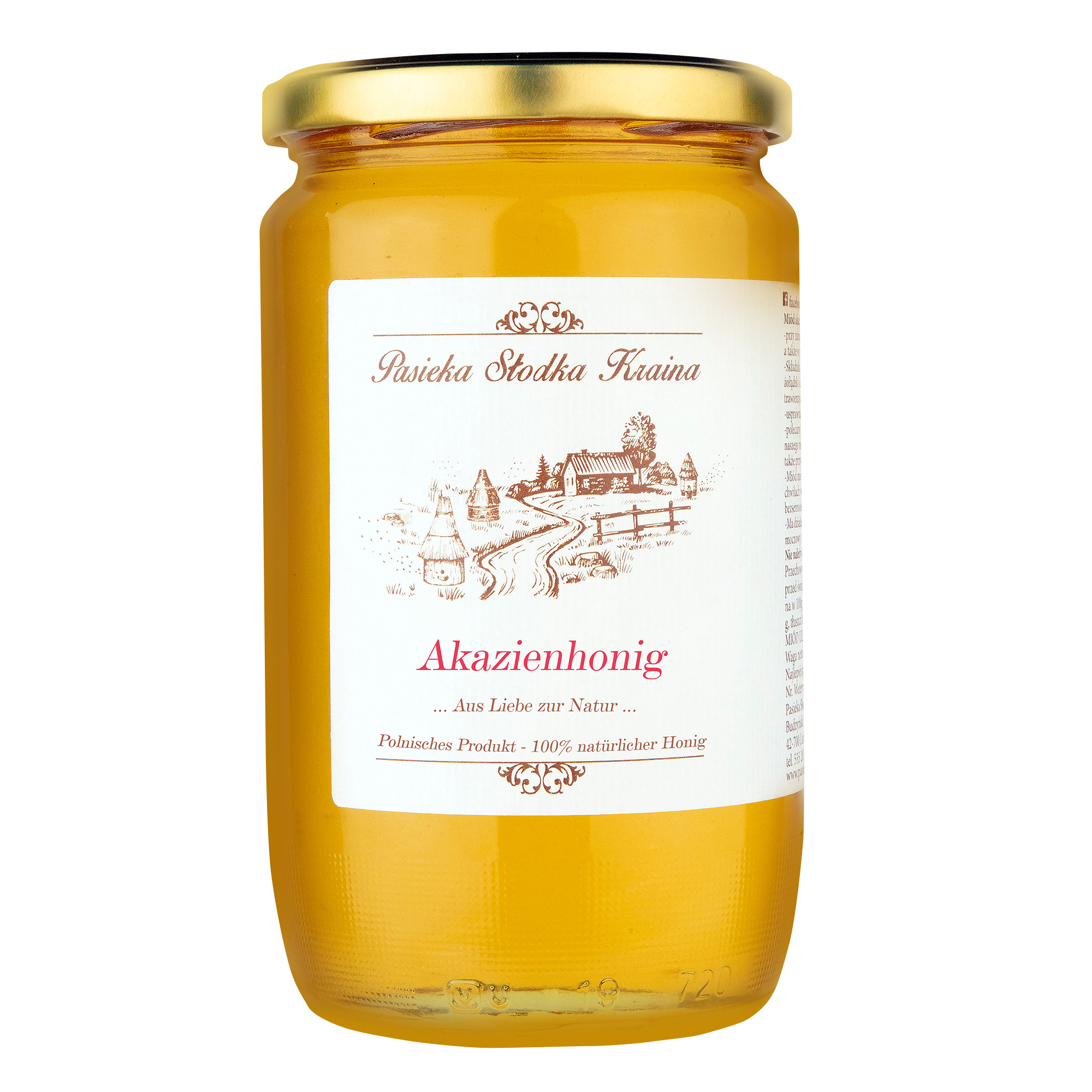 Pasieka Sweet Land Akazienhonig, aus der Imkerei Sweet Land, 1kg Akazienhonig