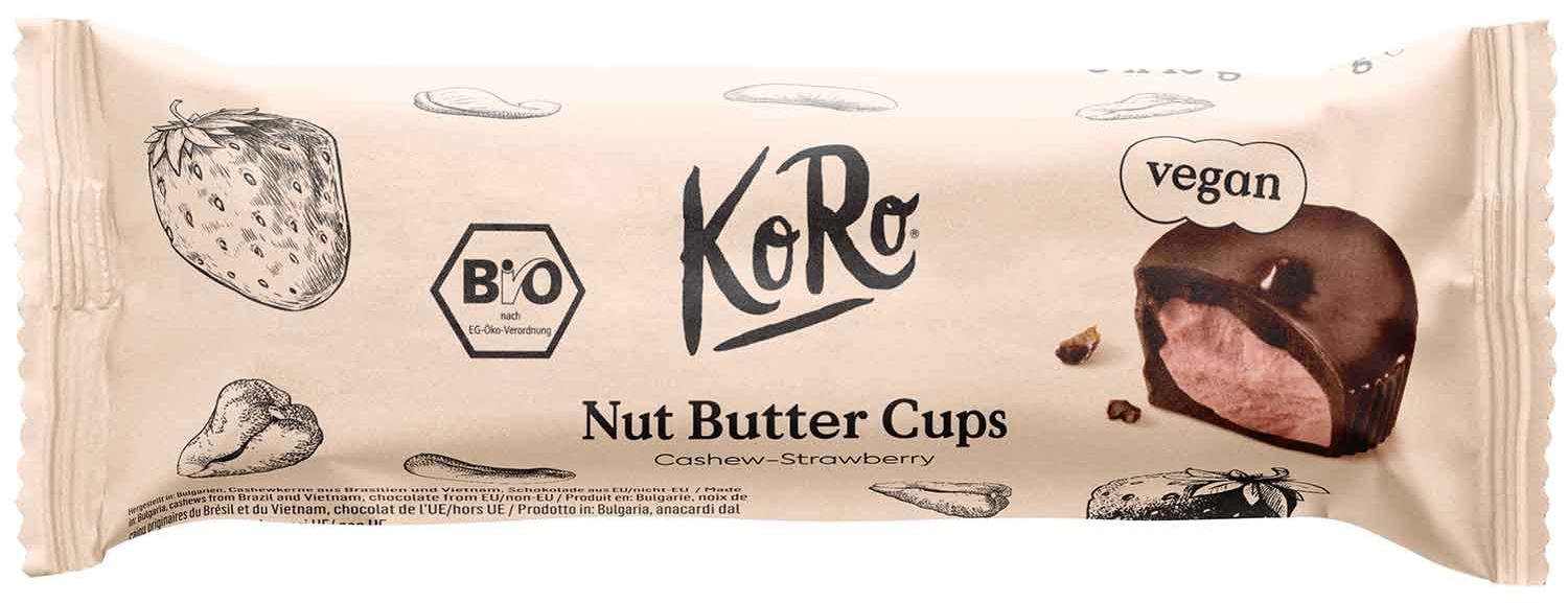 KoRo | Nut Butter Cups Cashew-Strawberry 3 x 13g CUPS_013