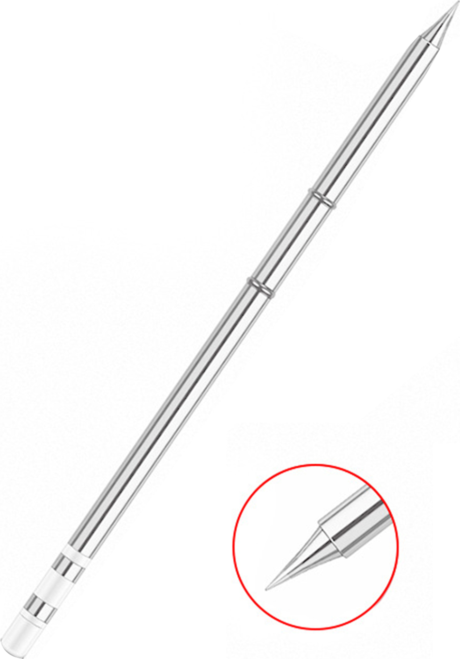 Cocosity Metal Soldering Iron Tips T12 Soldering Bit Replacement Solder Welding Replacement Tip Kit Electric Soldering Iron Accessories Welding Tools Intelligent Electric Soldering Iron Head for Soldering Repairing and Maintenance Use