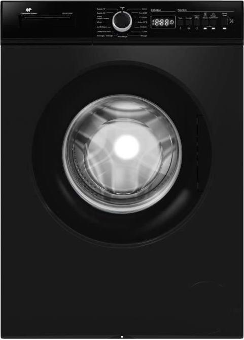 Frontlader-Waschmaschine - Standgerät - CONTINENTAL EDISON - CELL812IBP - 8 kg - Induktion - 60 cm - 1200 U/min - Mattschwarz