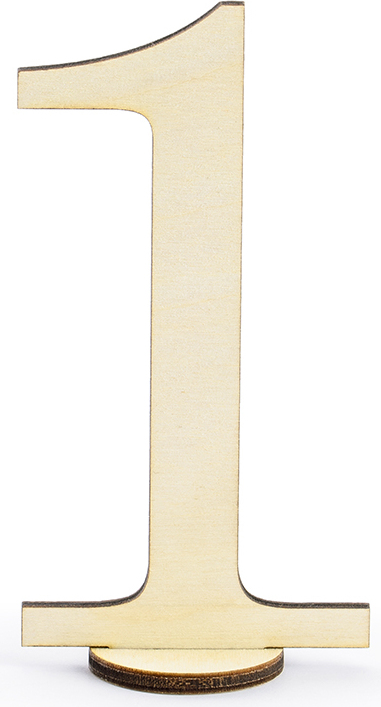 Partydeco Tischnummern Hochzeit Holz Zahlen 1-10 stehend 10cm natur 10er Set KPZ3-100