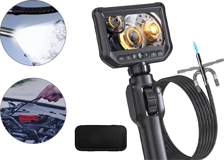 Endoskopická kamera, HD 1080P, 4,3" obrazovka, 7,9 mm kamera, 360° otočná konštrukcia, certifikát CE