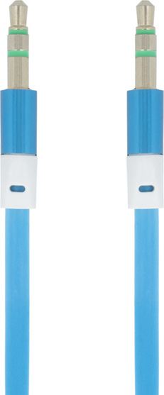 1m Aux kábel 3,5 mm Jack vstup Single Audio pre reproduktory Android Mobilný telefón Tablet Autorádio PC systém Hifi Blue