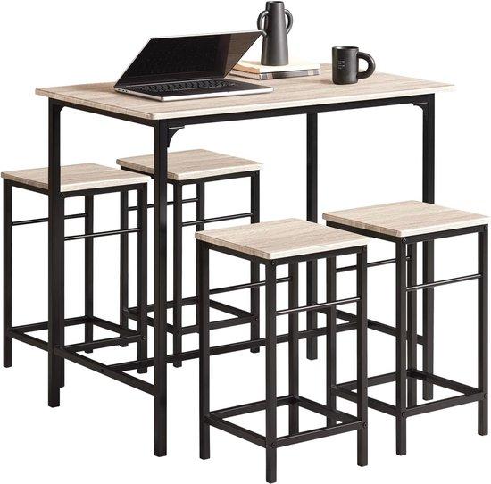 OEM Bistro-Set mit 4 Stühlen - 5-teilige Tisch für Innen und Außen, Bistro-Tisch mit Sitzgelegenheiten 2026