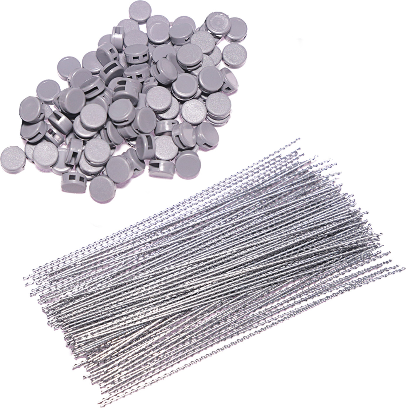 100 Plomben 8 mm + 100 Plombendrähte 100 mm für HMF Spendendose 45200