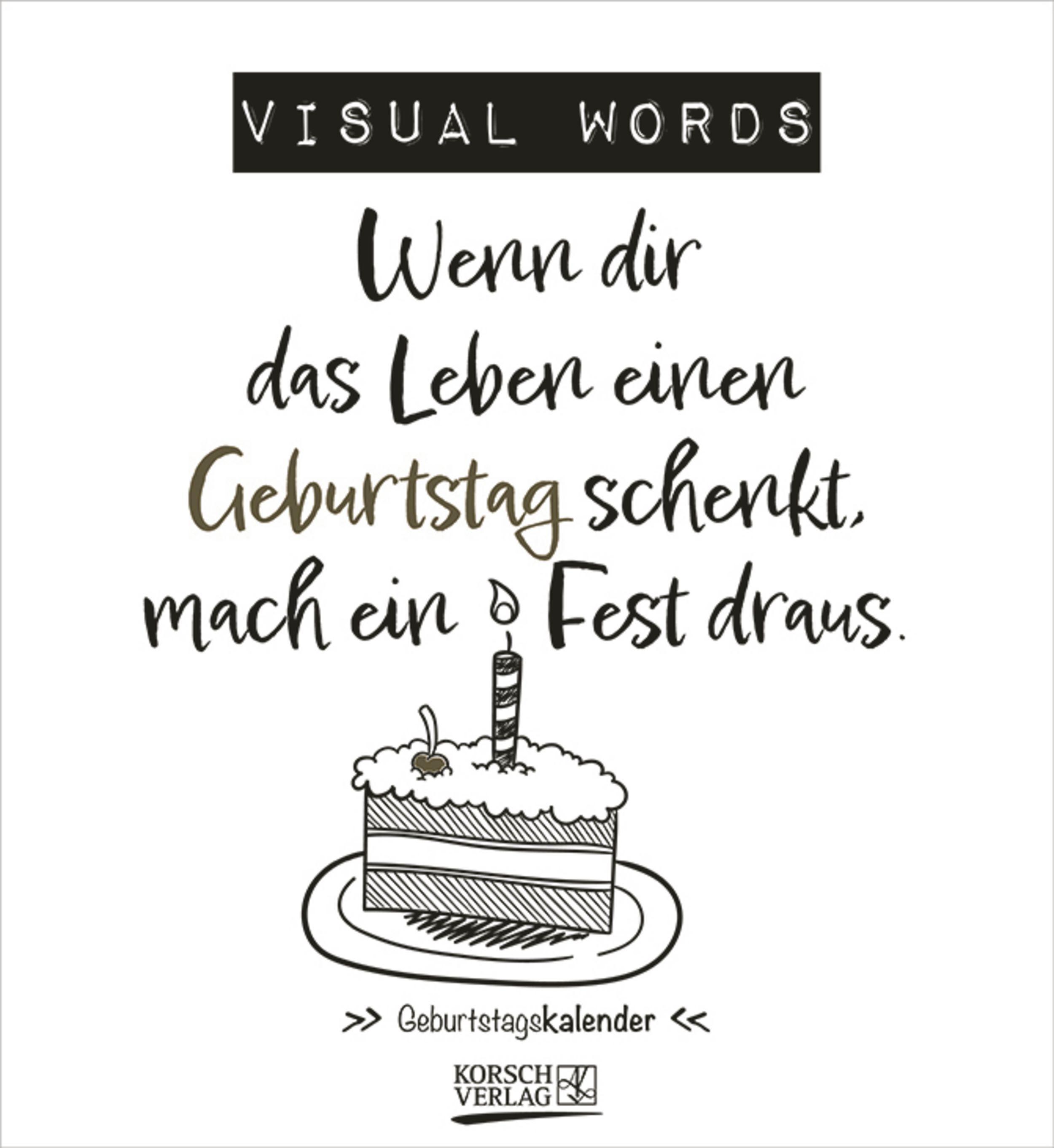 Korsch Geburtstagskalender Visual Words