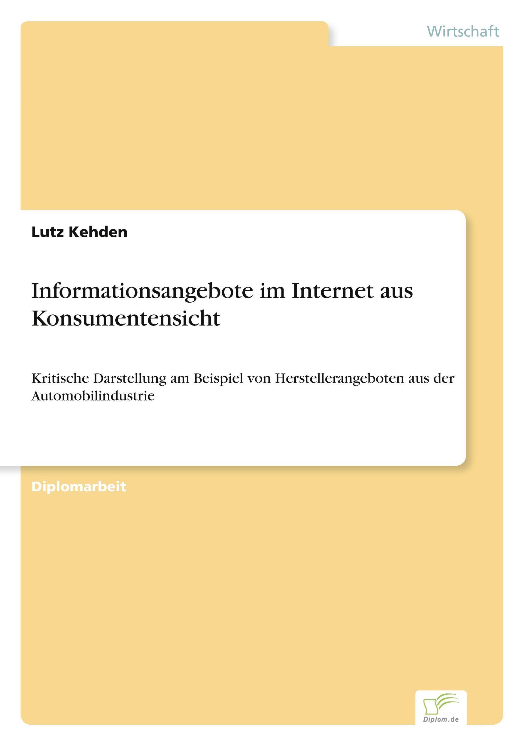 Diplom.De Informationsangebote im Internet aus Konsumentensicht