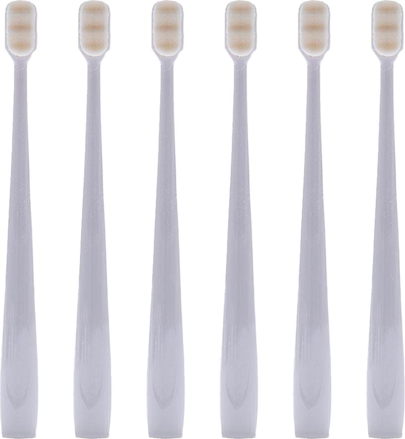 Fokelyi Extra weiche Zahnbürste für Erwachsene (6er-Packung) – Handzahnbürsten zum Schutz empfindlichen Zahnfleisches KAU-ED-LYS-PH-20251206-299