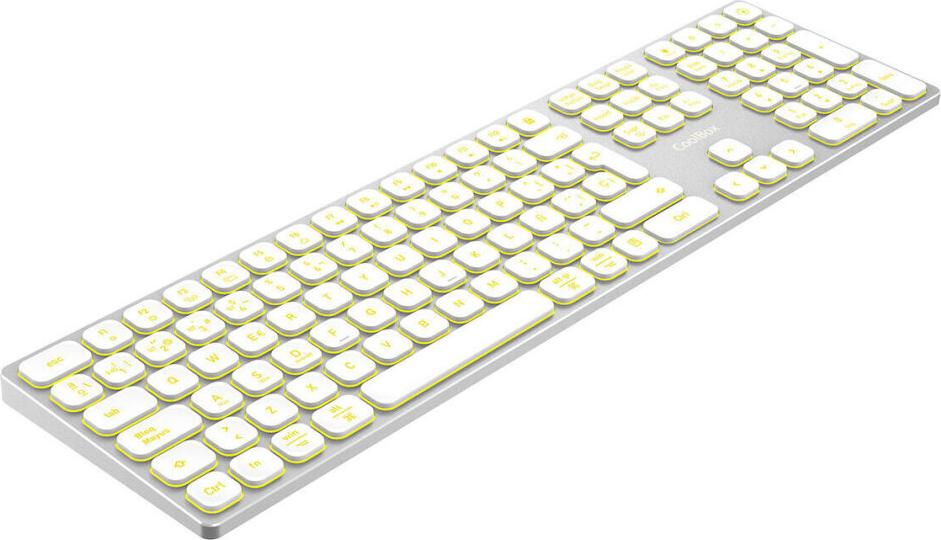 Tastatur mit Maus CoolBox COO-TEW02-BKW Weiß