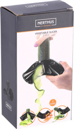 NERTHUS FIH 912 Gemüseschäler und Obstschäler 3-in-1, Schwarz, 3 Arten von Schnittarten, einfach zu bedienen und zu reinigen 104-5331