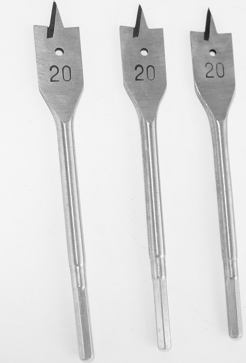 MAKITA Flachfräsbohrer-Set 3 tlg. Akkuschrauber Holz fräsen Bohrer Flachfräser 6700