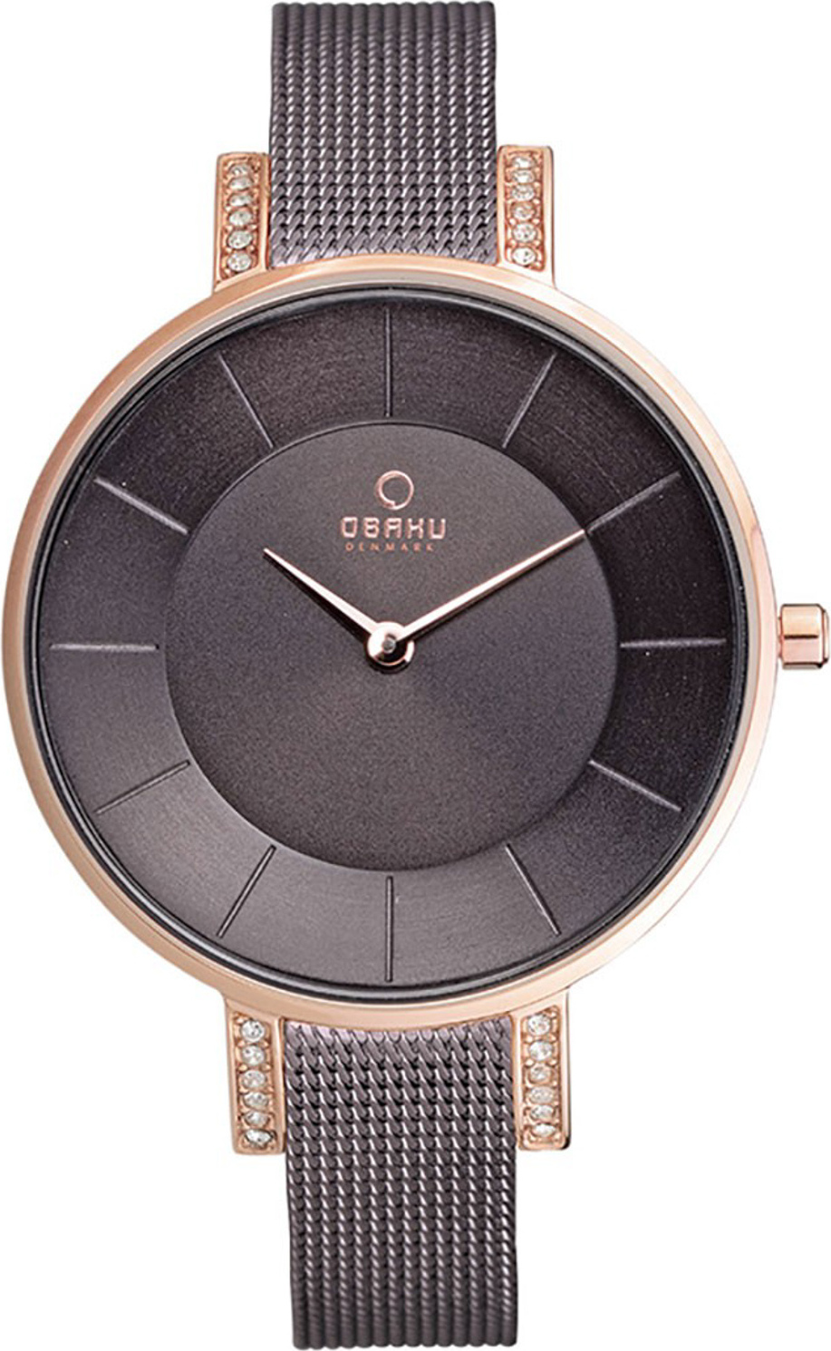 Obaku Uhr Damen Mesh-Armband braun V158LEVNMN