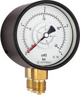 AFRISO RF diferenčný tlakomer 100 mm 0-6 bar, 1/2", rad Kl.1.6 D201
