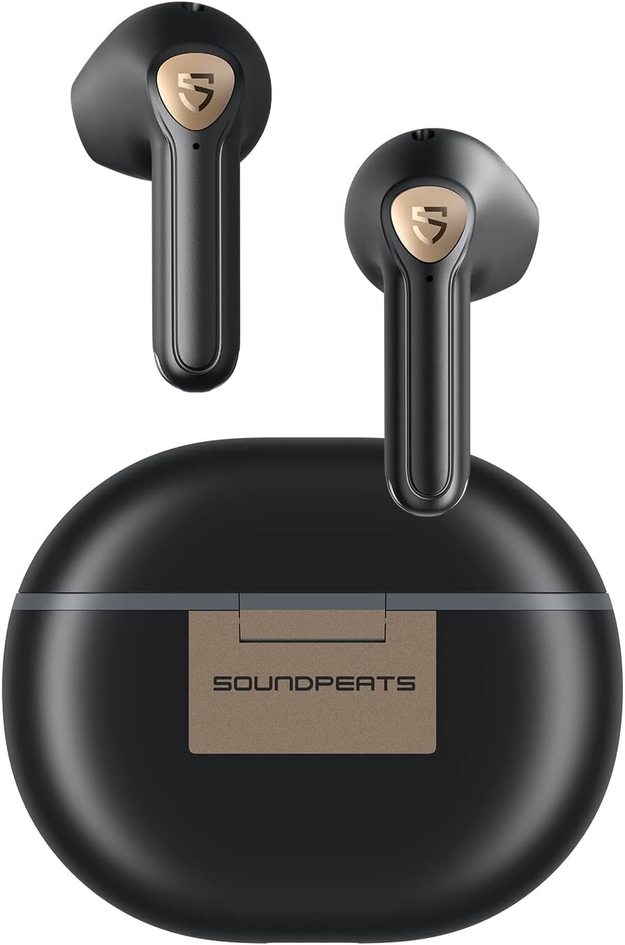 SoundPEATS Bluetooth Kopfhörer mit LDAC Hi-Res Audio, Air3 Deluxe HS Semi In-Ear Kabellose Kopfhörer mit ENC Mic,APP-Steuerung, 14,2 mm Großer Treiber