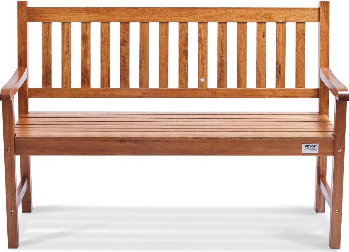 Outdoor Bench 50 in Wood Garden Bench 800 lbs Park Patio Yard Porch Bench