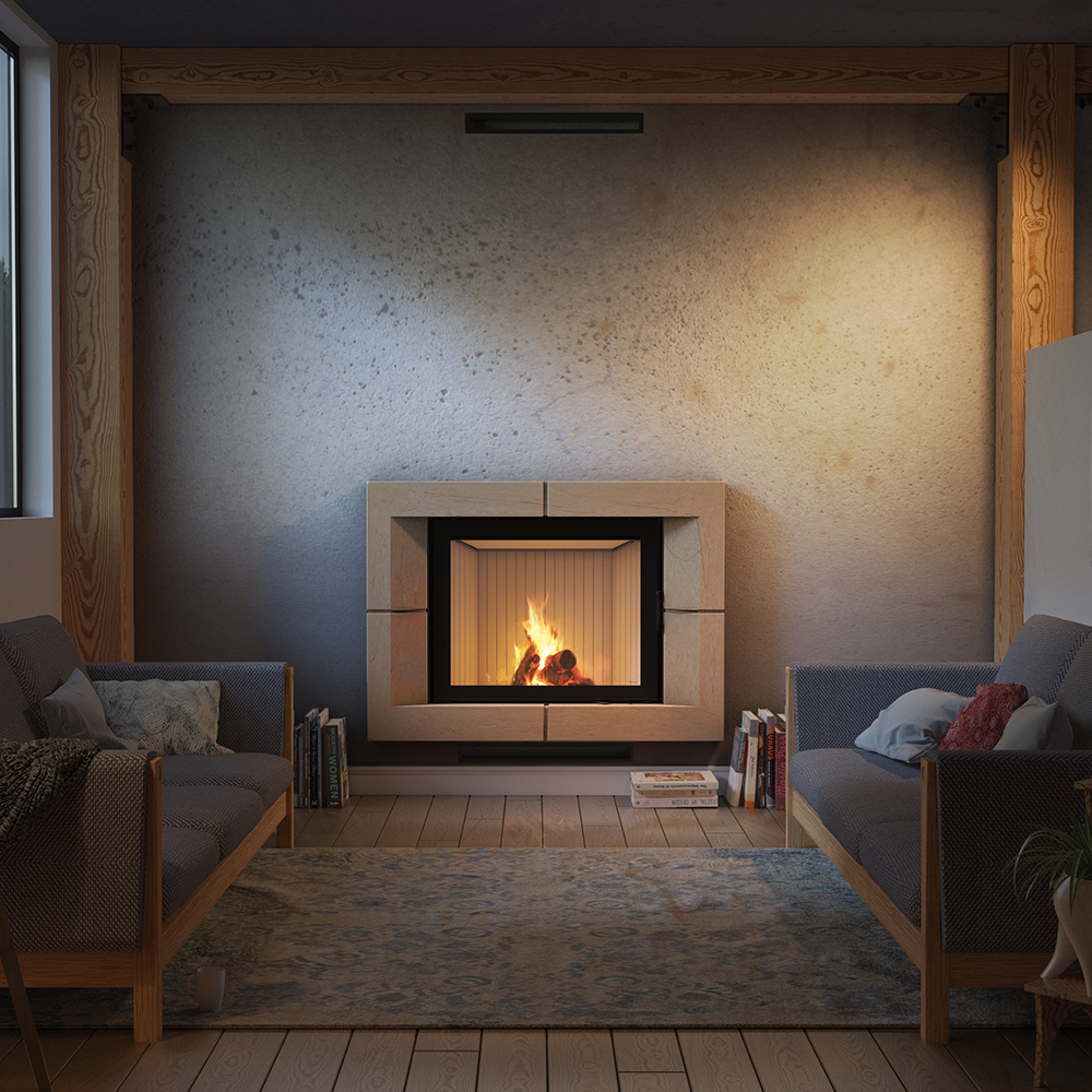 Oceľový krb Nadia 13 kW Ø 200