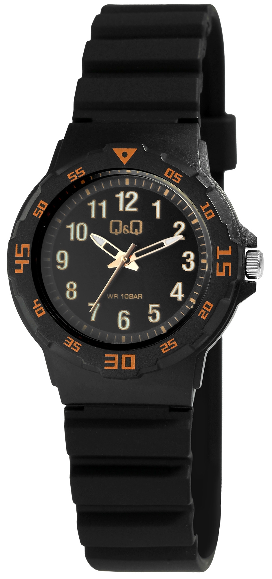 Q&Q Uniuhr mit Silikonarmband, 10 bar
