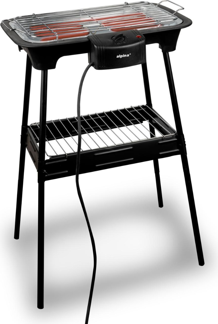Gril ALPINA BBQ, 2000 W, čierny