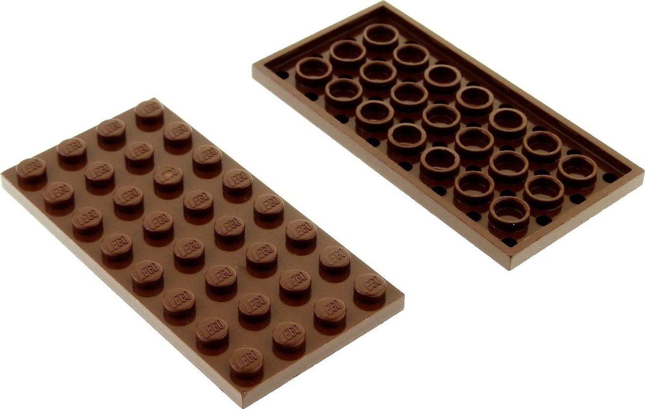 2x Lego Bau Platte 4x8 rot braun Grundplatte Star Wars 79003 76052 4211207 3035