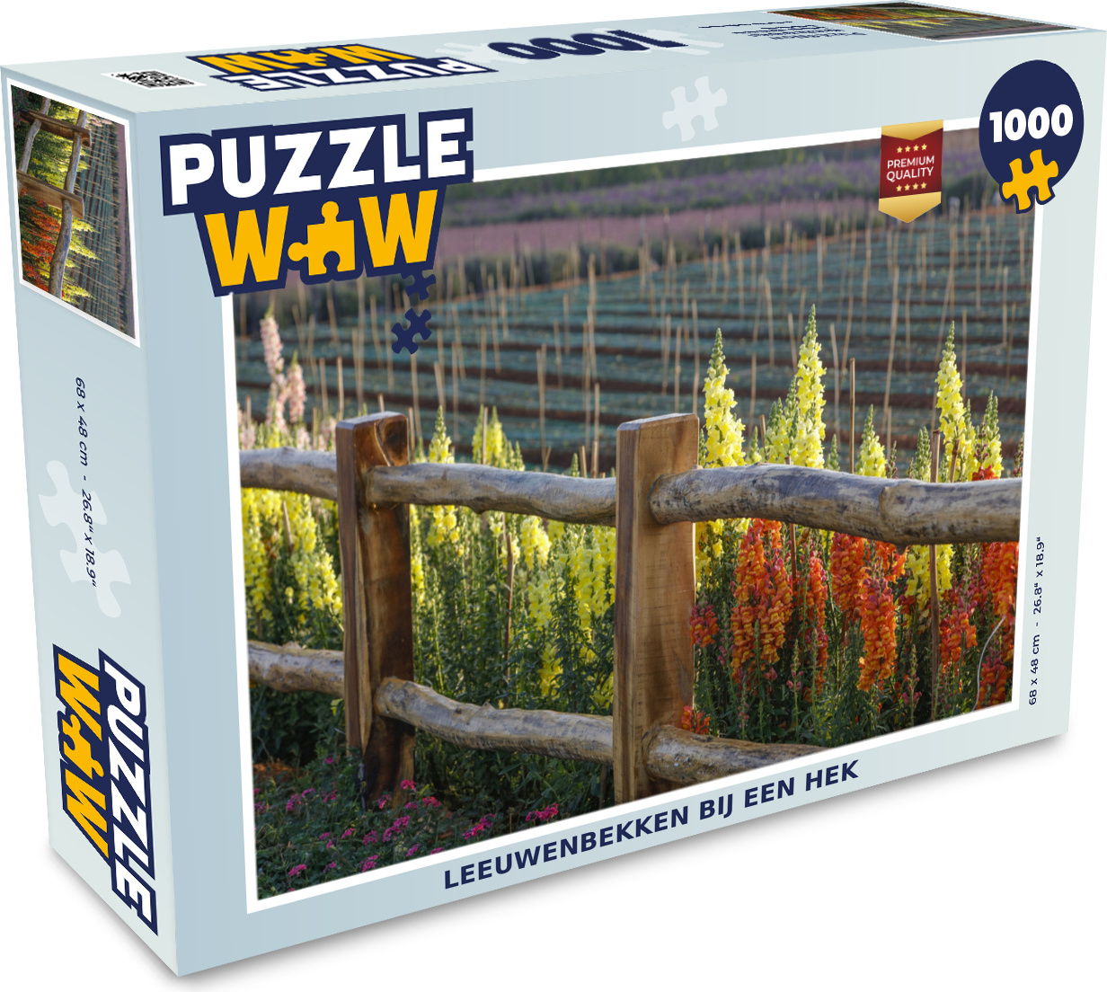 MuchoWow® Puzzle 1000 Teile Löwenmäulchen an einem Zaun - Erwachsene - Rätsel 136|51130268